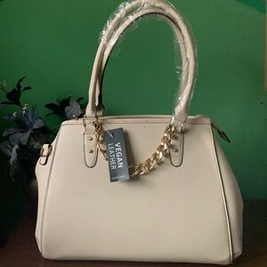 NWT No Label Cream Chain Link Purse